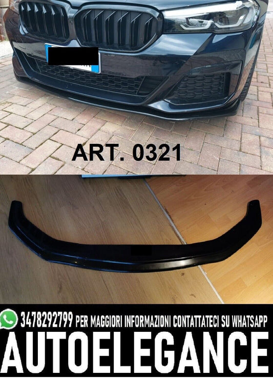 BMW 5 SERIES G30 G31 FRONT BUMPER SPLITTER GLOSS BLACK ABS M5 BLADE