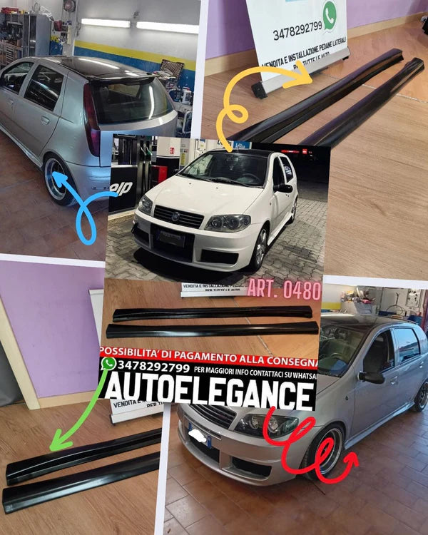 SKIRTS SUITABLE FOR FIAT PUNTO 188 1999/2005 RAW SPORTY LOOK 