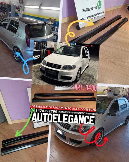 SKIRTS SUITABLE FOR FIAT PUNTO 188 1999/2005 RAW SPORTY LOOK 