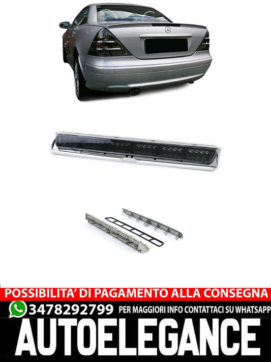 3. Terza luce di stop a LED vetro trasparente fumé nero per Mercedes SLK R170 CL AUTOELEGANCERICAMBI