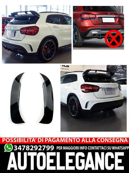 SUITABLE FOR MERCEDES X156 GLA AMG OPTIC FLICS AERO FLAPS BLACK 