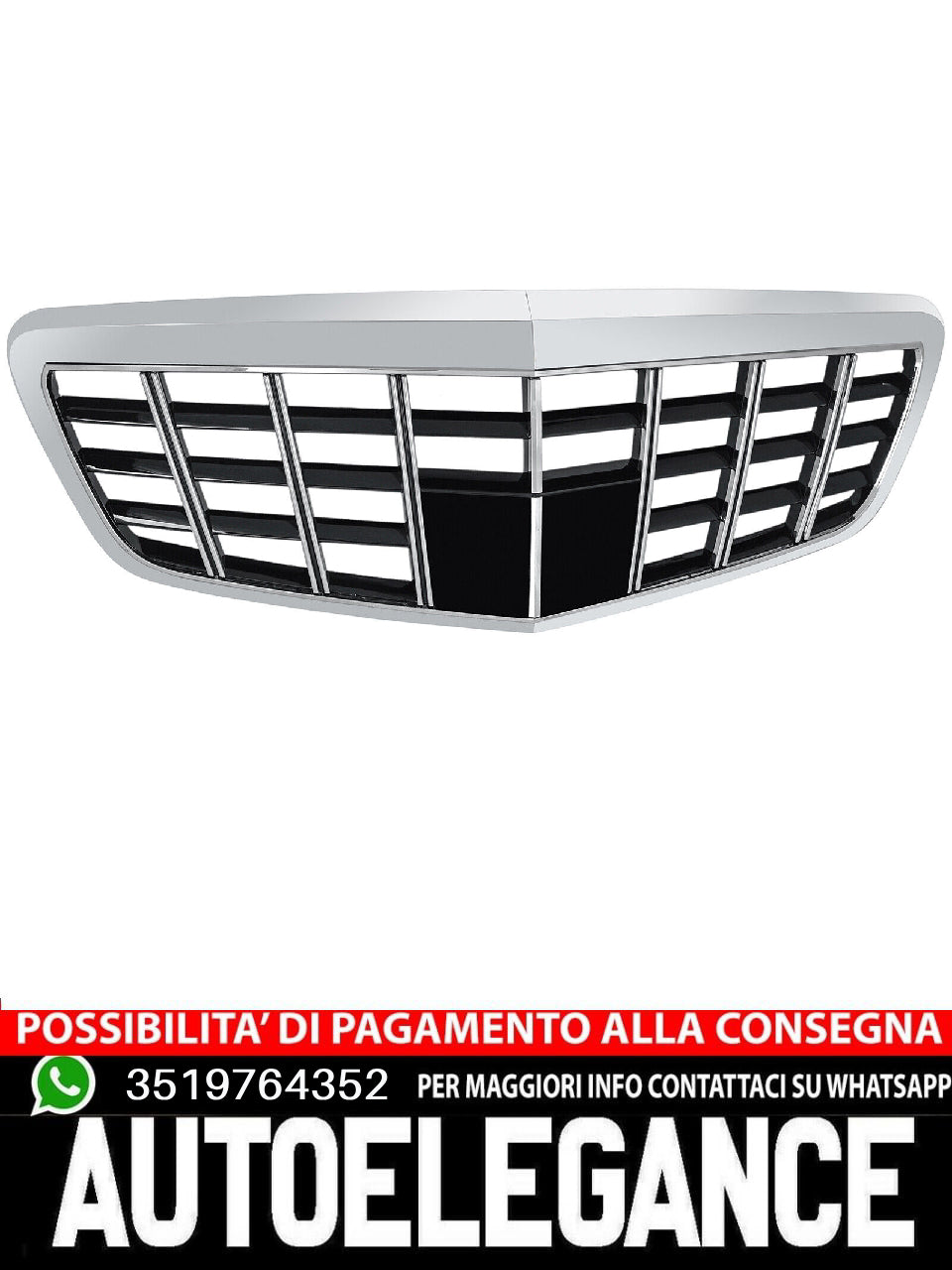Griglia GT Panamericana adatta per Mercedes Classe S W221 09-13 silver nero