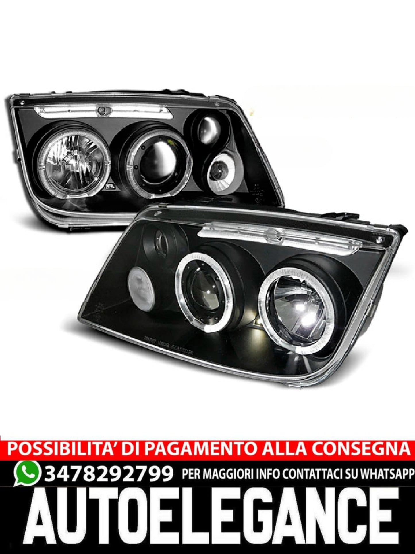 FARI ANGEL EYES NERO ADATTI COMPATIBILI PER VW BORA 09.98-07.05