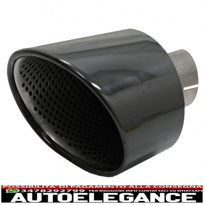 COPPIA Terminali di scarico adatti per audi look rs nero