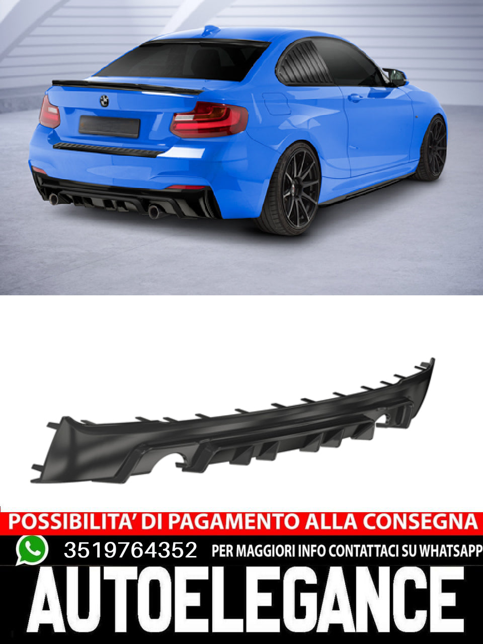Diffusori posteriore per BMW 2er (F22 / F23) Pacchetto M