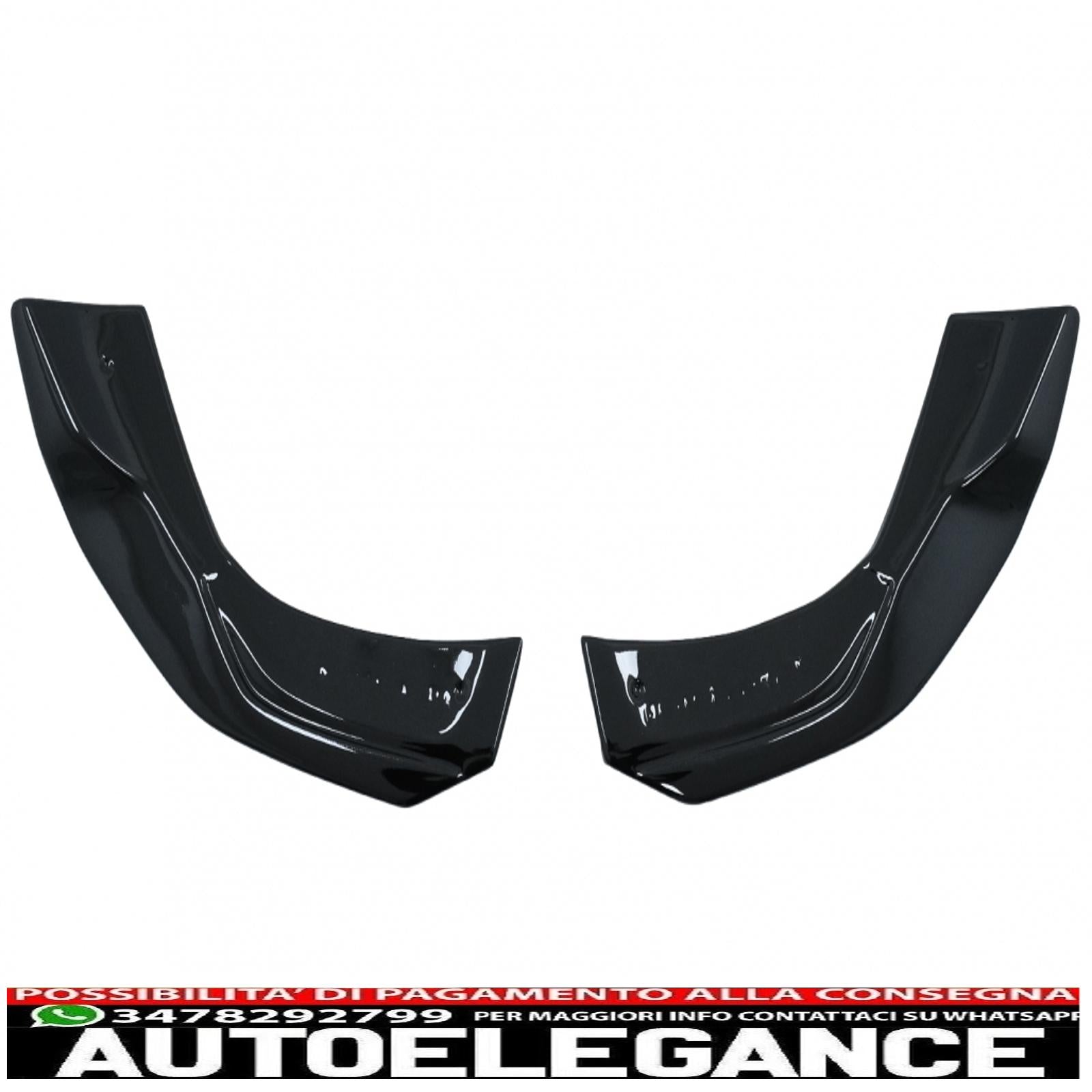 Alette splitter laterali per paraurti posteriore adatte per mercedes classe A W177 A35 A45 Hatchback (2018-up) Piano Black AUTOELEGANCERICAMBI