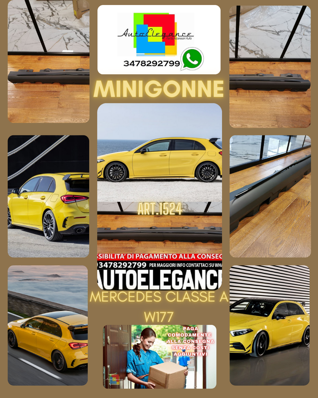 MINIGONNE LATERALI ADATTE PER MERCEDES-BENZ CLASSE A W177 LOOK A35 A45