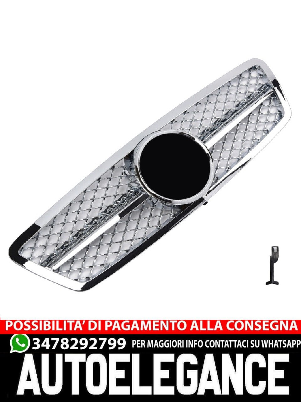 Griglia sportiva per Mercedes W203 S203 C cromata AMG