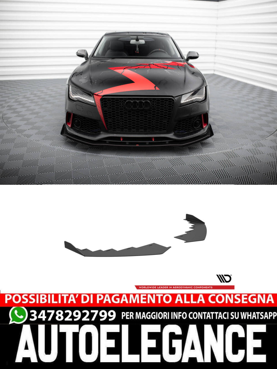 FLAP ANTERIORI adatto per AUDI A7 RS7 LOOK C7 (2010-2014)