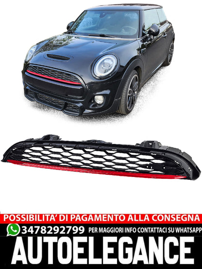Griglia sportiva a nido d'ape con striscia rossa per Mini One Cooper S F55 F56