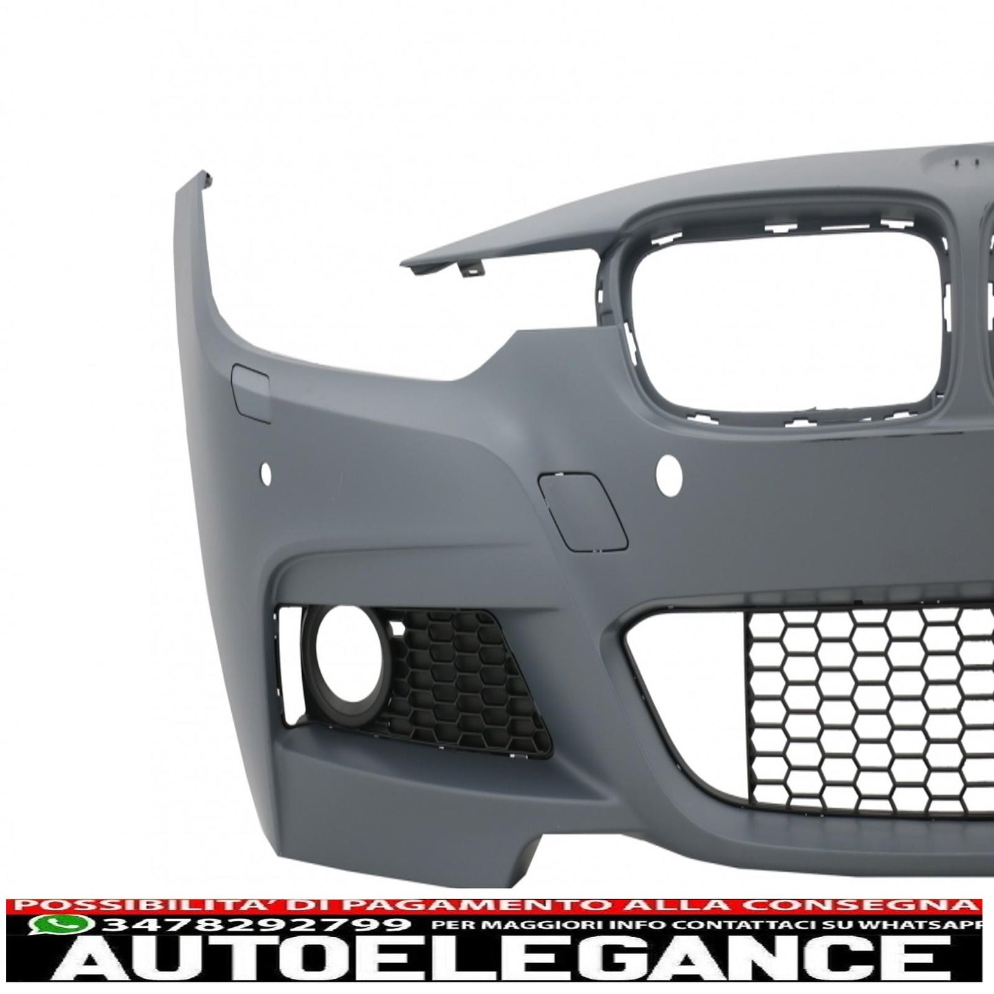 front bumper suitable for bmw 3 series f30 f31 (2011-2019) m-technik design without fog lights