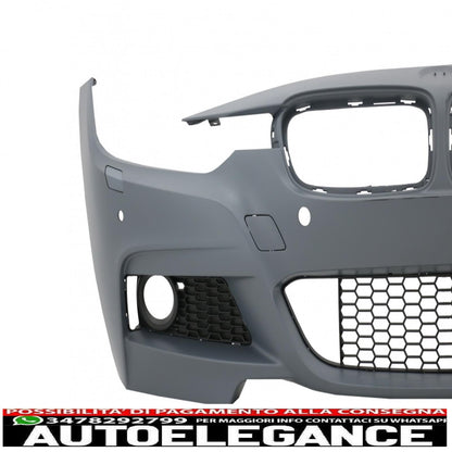 front bumper suitable for bmw 3 series f30 f31 (2011-2019) m-technik design without fog lights