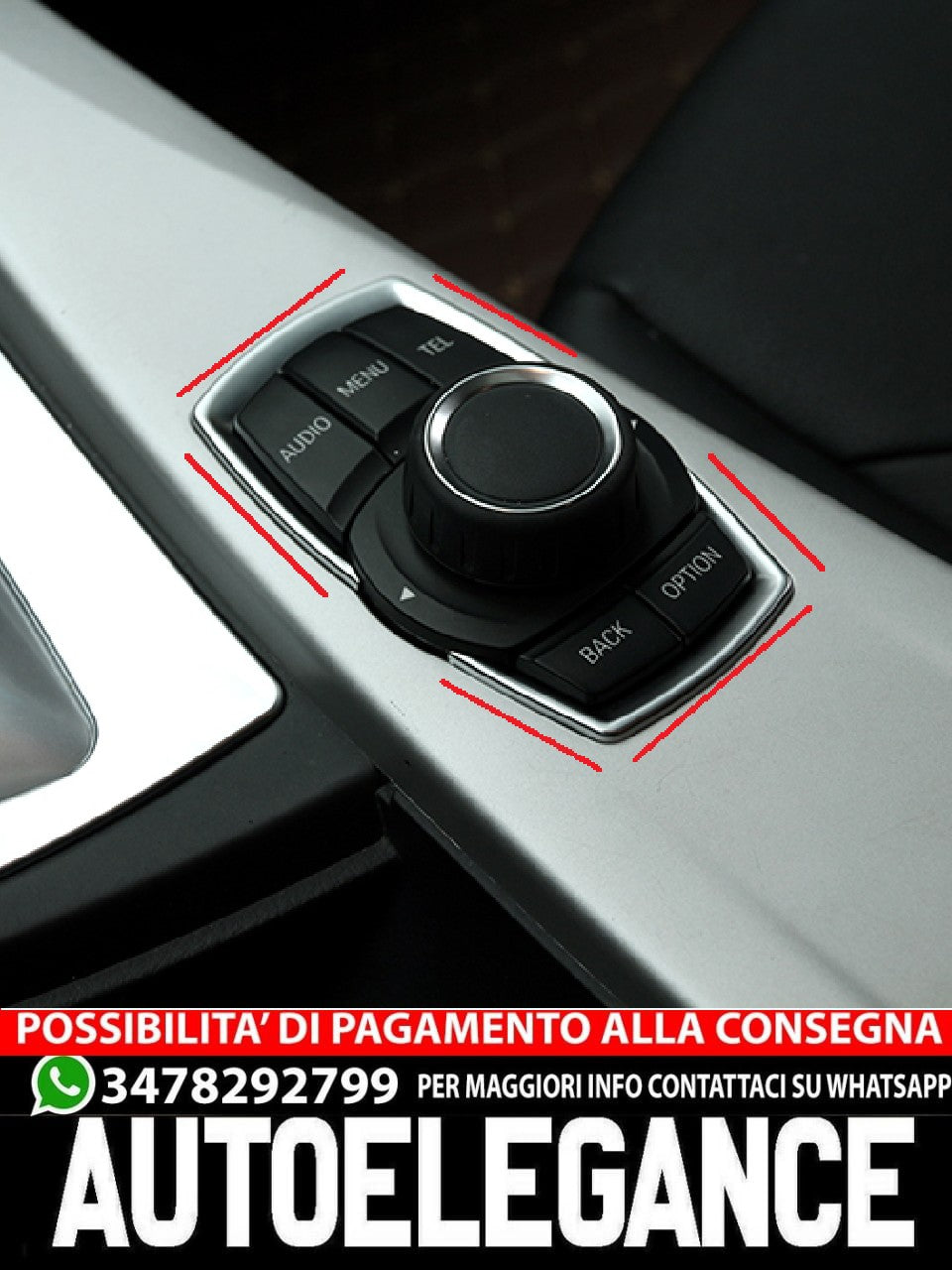 Telaio multimediale per BMW F20 F30 F31 F32 F33 argento cromato
