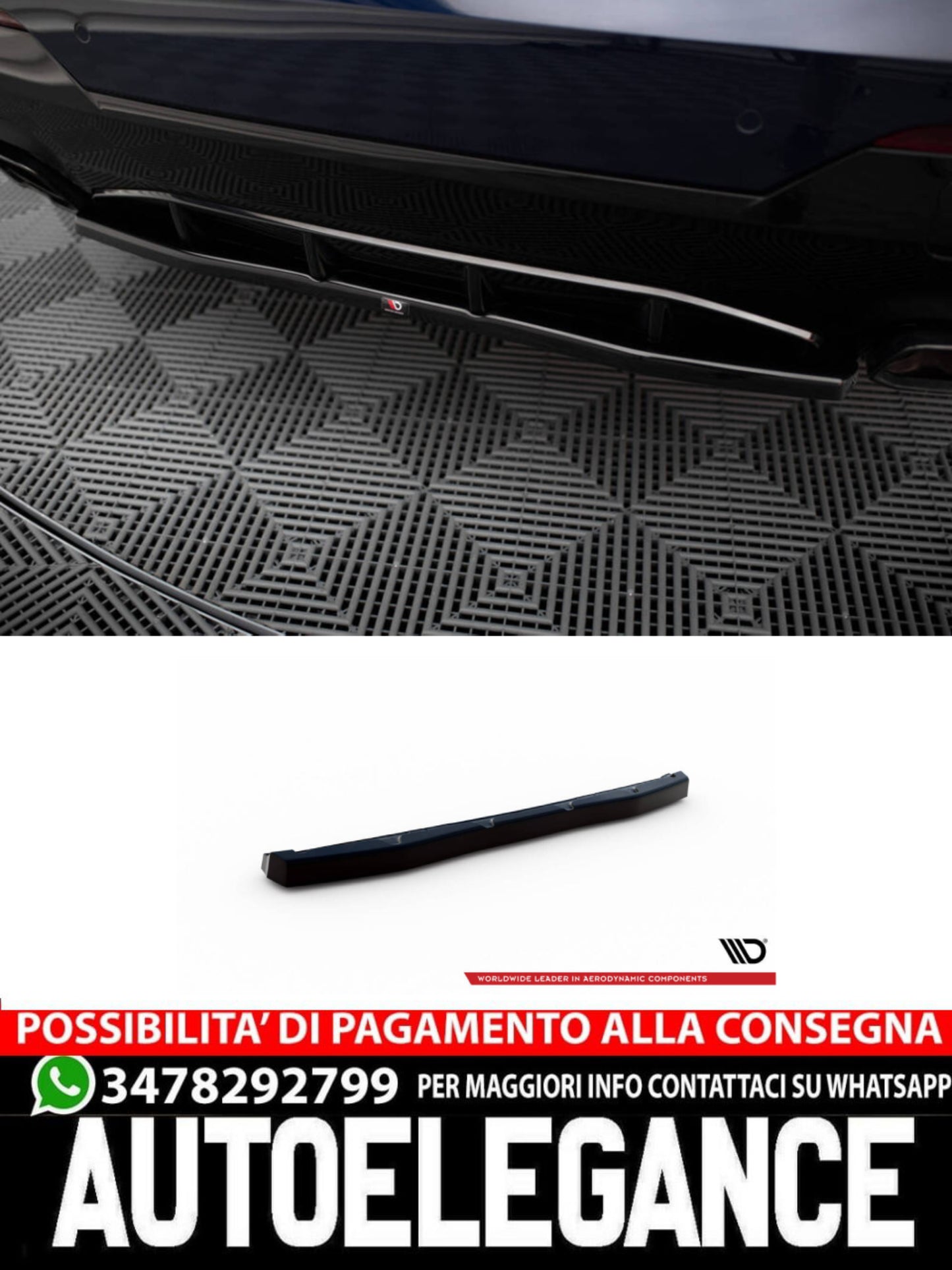 SPLITTER POSTERIORE CENTRALE ADATTO PER BMW 4 M440I G22  2020 -