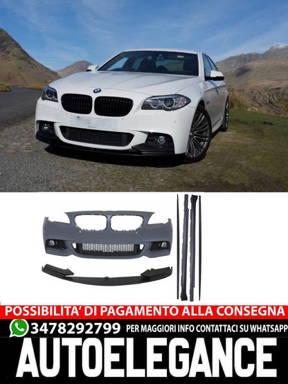Front bumper suitable for BMW 5 Series F10 F11 (2011-2014) with side skirts