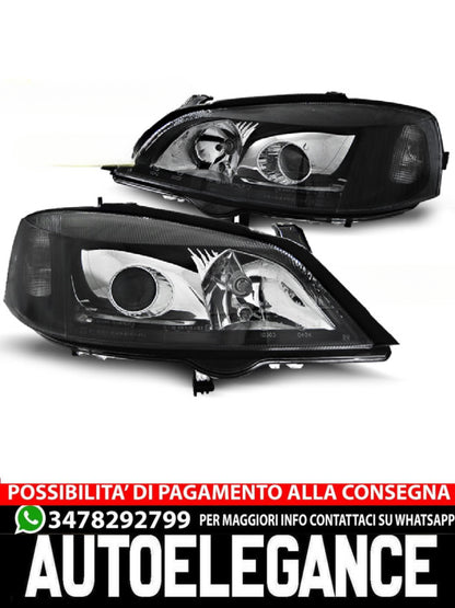 HEADLIGHTS SUITABLE COMPATIBLE FOR OPEL ASTRA G 09.97-02.04 BLACK H7 