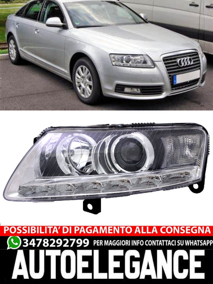 Left Front Headlight for Audi A6 4F 2008-2011 Xenon D3S LED + LWR Actuator 