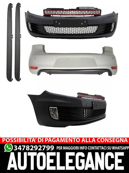 Kit carrozzeria Paraurti adatto per VW Golf VI Golf 6 (2008-2013) con Minigonne