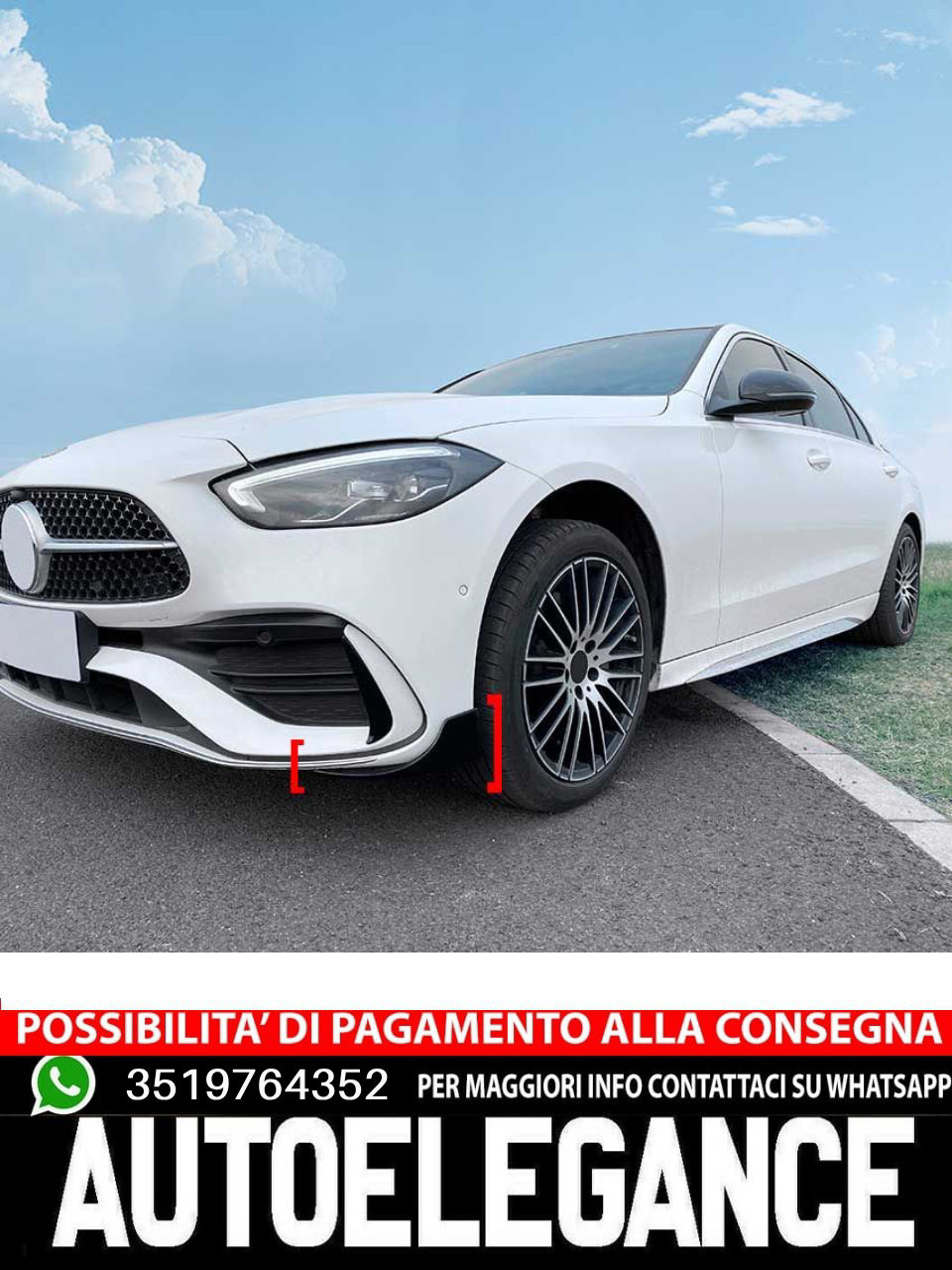 Aletas AMG LOOK FLICS AERO NEGRO APTO PARA MERCEDES W206 CLASE C