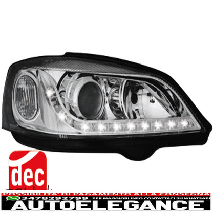 daytime running lights suitable for opel astra g (09.1997-02.2004) chrome drl optics