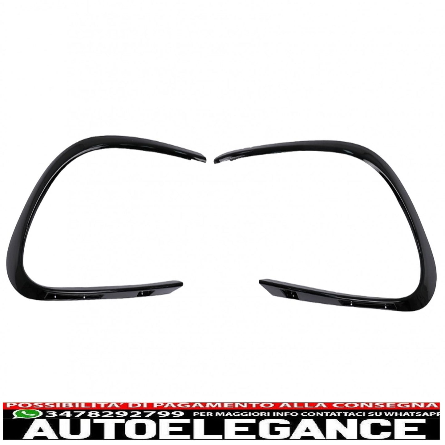 Alette paraurti anteriori alette laterali flic adatte per mercedes cla w117 c117 x117 (2016-2018) con paraurti sportivo Piano Black Edition AUTOELEGANCERICAMBI