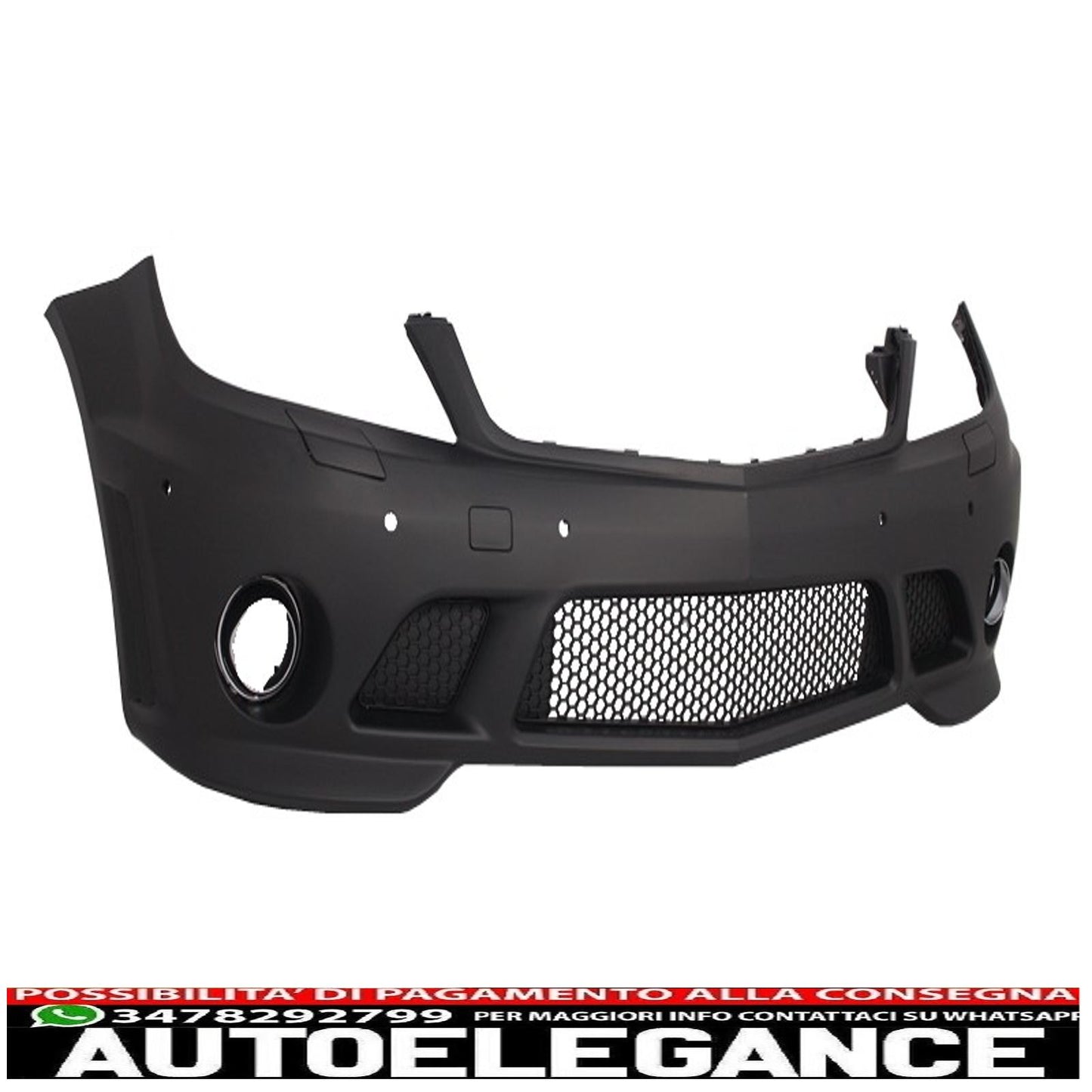 paraurti anteriore adatto a mercedes classe c w204 (2007-2012) design c63 con pdc