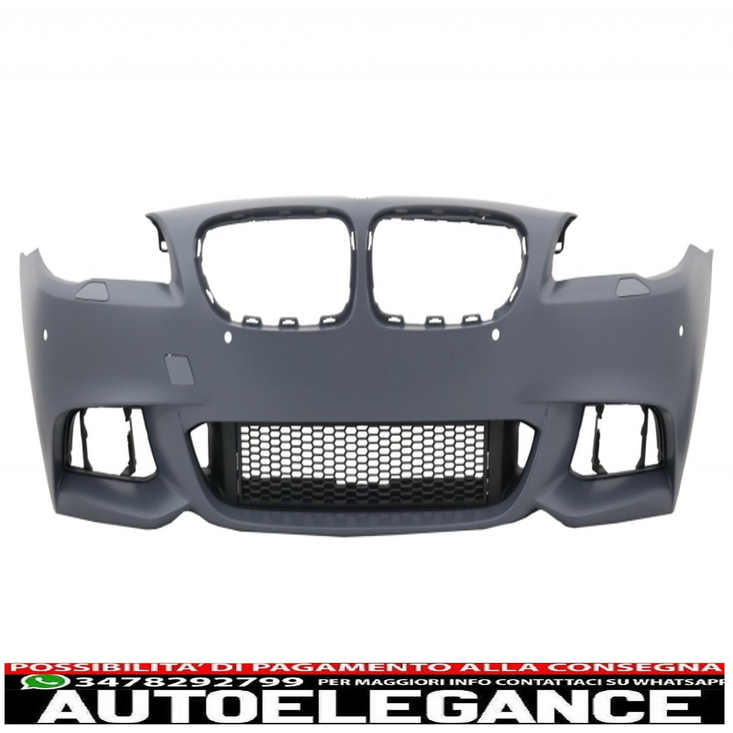 front bumper with spoiler suitable for bmw 5 series f10 f11 lci (2015-2017) m-performance sport design without fog lights
