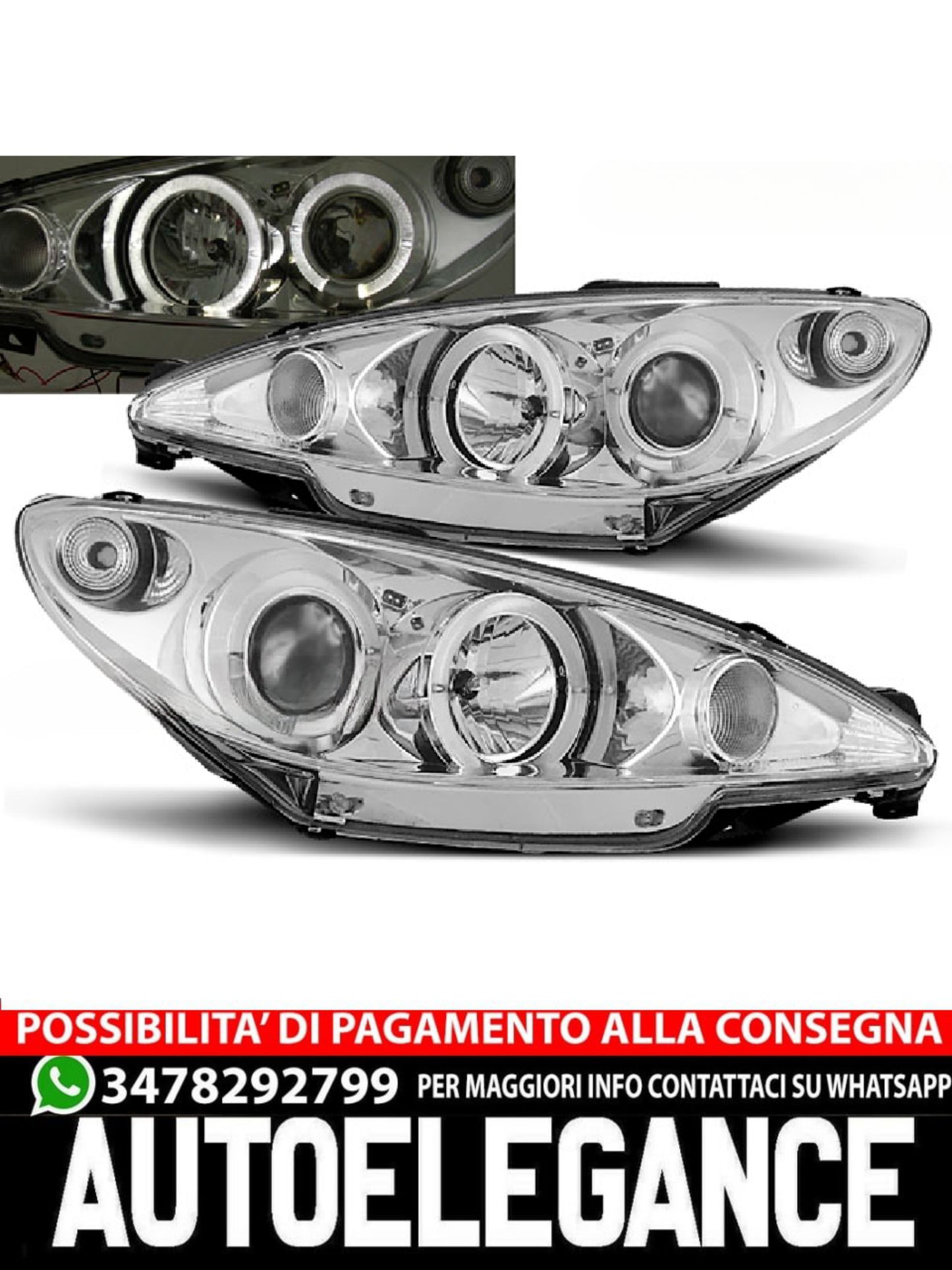 FARI ANGEL EYES CROMATI ADATTI PER PEUGEOT 206 10.98-02 206