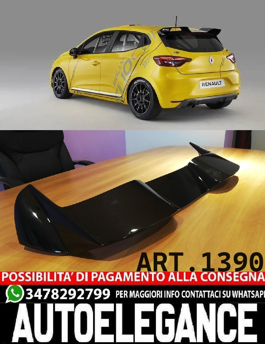 SPOILER TETTO ADATTO PER RENAULT CLIO 5 V 2019+ NERO LUCIDO CUP