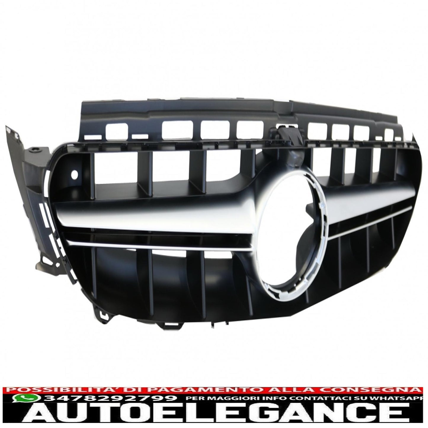 center grille suitable for mercedes e class w213 s213 c238 a238 (2016-2019) black chrome design e63