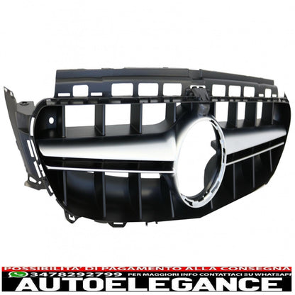 center grille suitable for mercedes e class w213 s213 c238 a238 (2016-2019) black chrome design e63