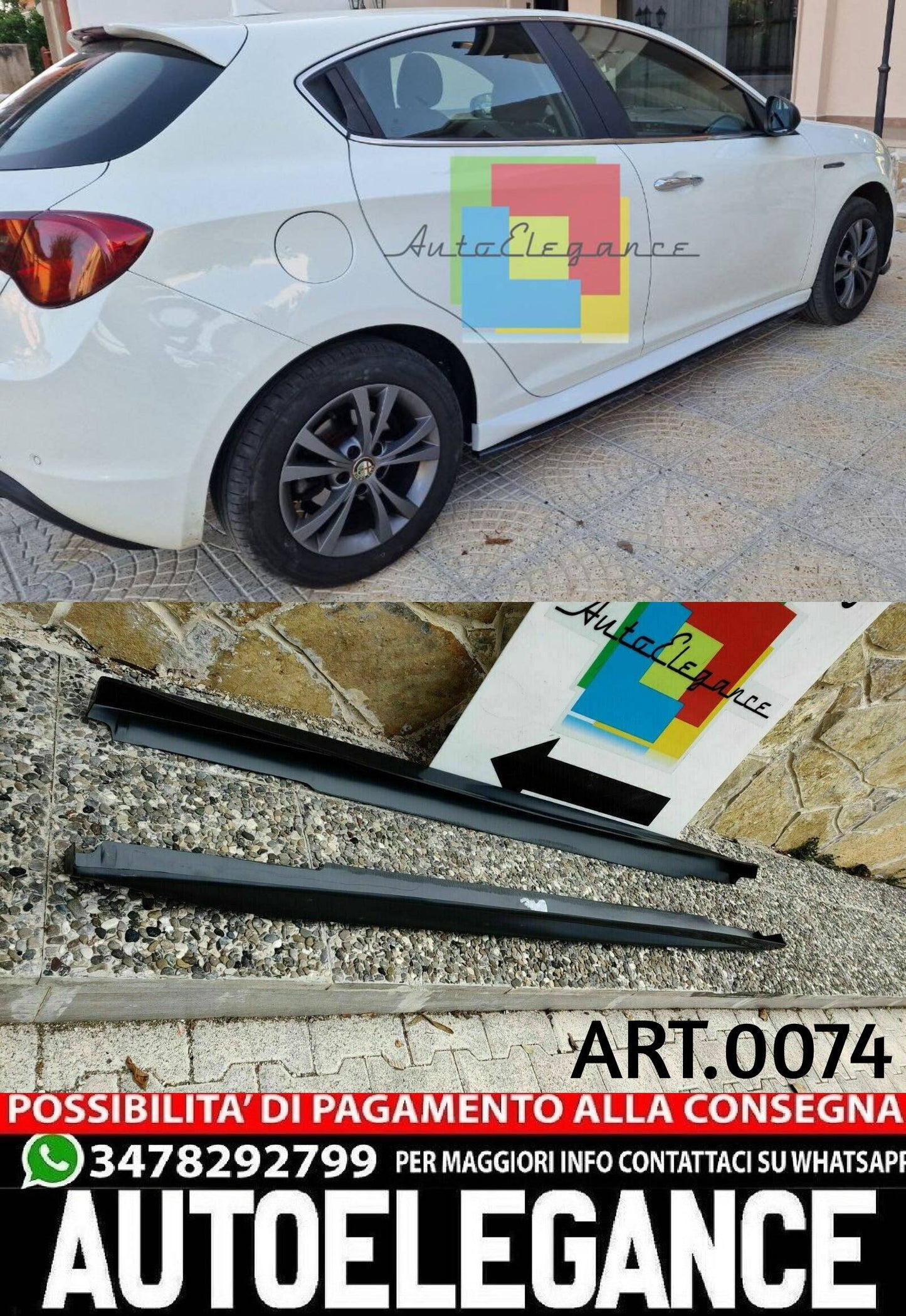 SIDE SKIRTS SUITABLE FOR ALFA ROMEO GIULIETTA SPORTY LOOK