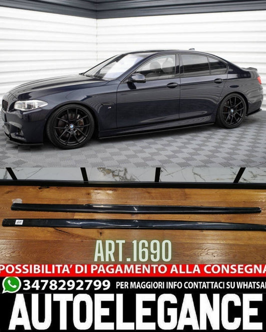 UNDER SKIRTS SUITABLE FOR BMW 5 SERIES F10 F11 MSPORT M5 GLOSS BLACK 