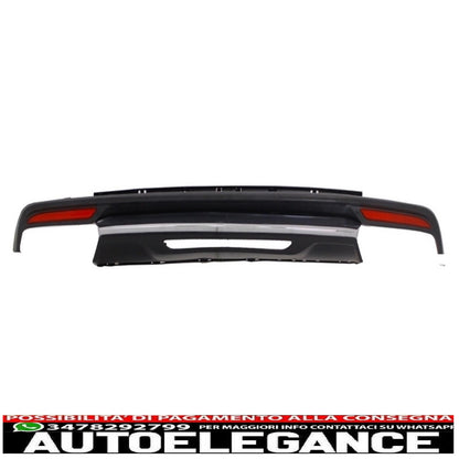 diffusore posteriore terminale di scarico nero adatto per mercedes classe s w222 pacchetto sport line (2013-06.2017)