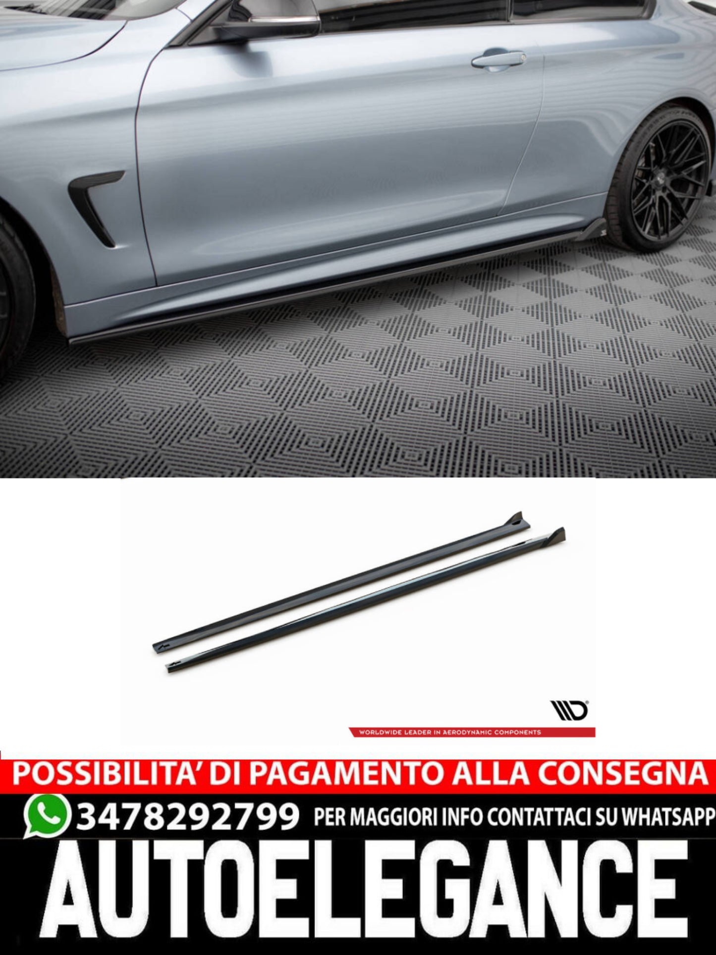 MINIGONNE LATERALI ADATTE PER V.2 BMW 4 COUPE M-PACK F32