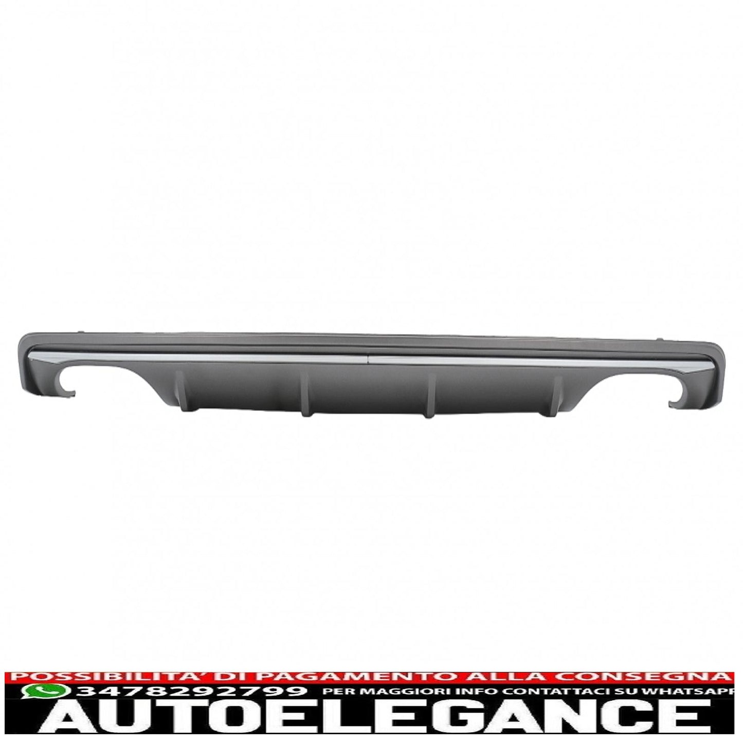 Diffusore mantovana per paraurti posteriore adatto per audi a3 8v berlina (2012-2015) con terminali di scarico marmitta terminali di scarico s3 design quad