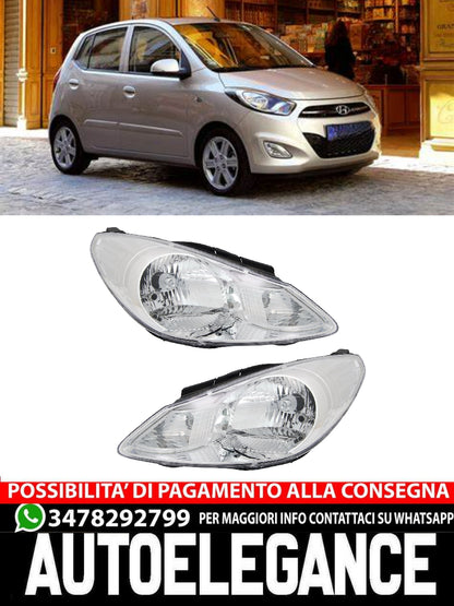 Headlight set for Hyundai i10 (PA) H4 engine LWR 2007-2010 