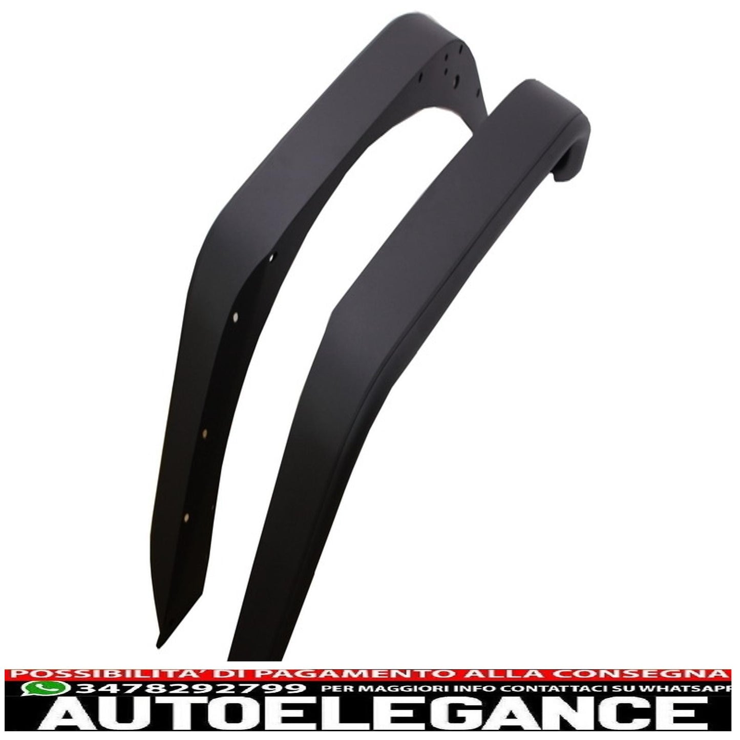 Flat Steel Rear Mud Flaps with Crusher Tube Fit for Jeep Wrangler / Rubicon JK (2007-2017) 