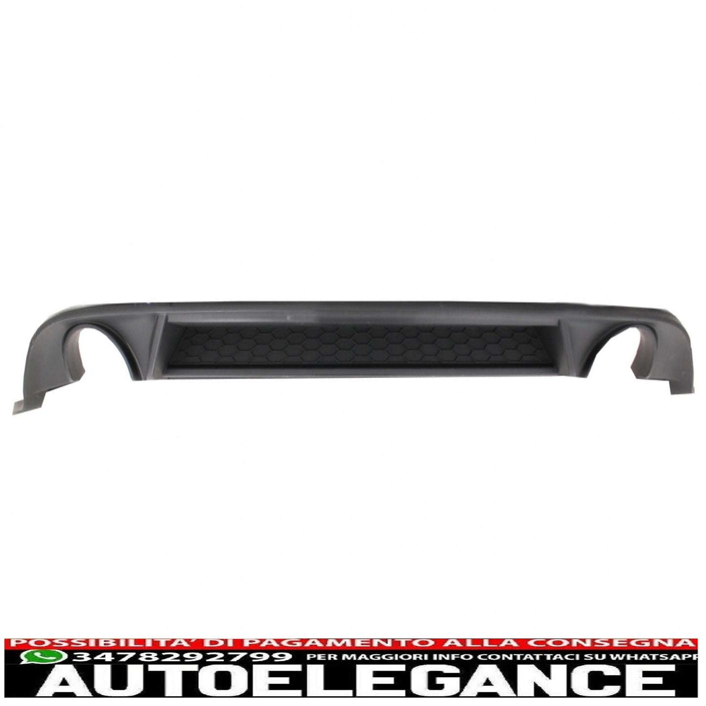 diffusore d'aria per paraurti posteriore adatto per vw golf 7.5 vii (2017-up) con sistema di scarico completo e fanali posteriori a led luci di svolta sequenziali dinamiche design gti
