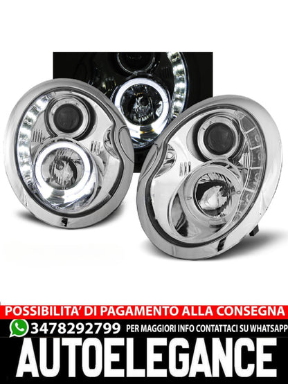 FARI ANTERIORI DAYLIGHT CHROME ADATTI per BMW MINI (COOPER) 05.01-10.06