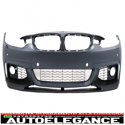 complete body kit suitable for bmw 4 series f36 gran coupe (2013-2019) m performance design double single exit black 