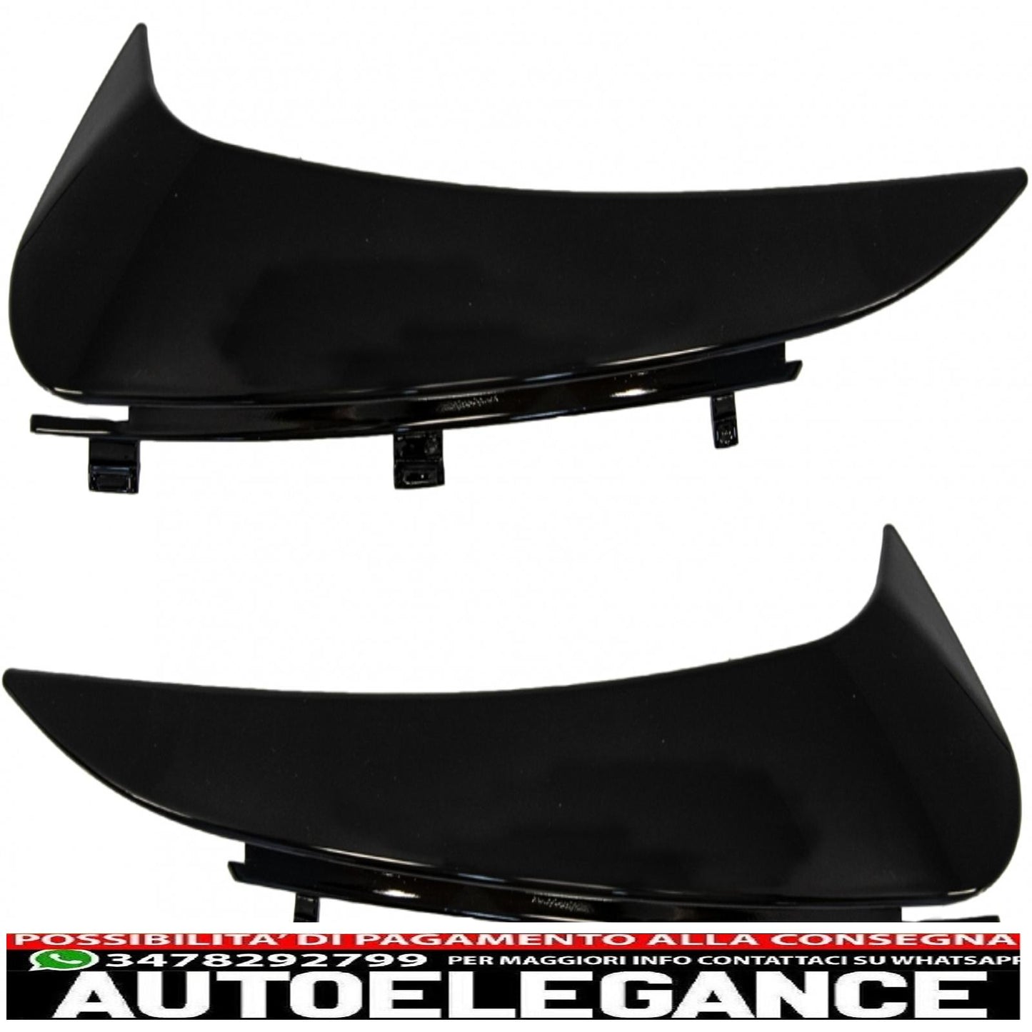 Alette paraurti posteriori alette laterali flic adatte per mercedes classe c c205 a205 (2014-2018) coupe cabriolet piano nero AUTOELEGANCERICAMBI
