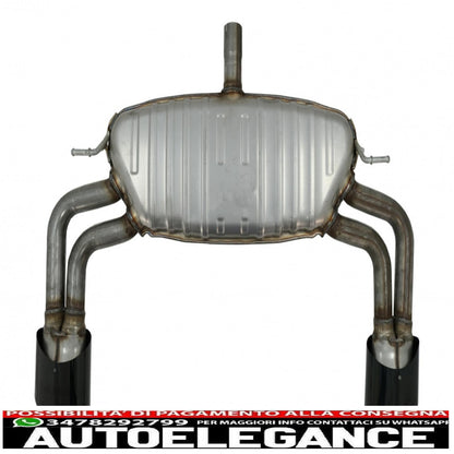 complete exhaust system suitable for audi a3 8v sedan/cabrio (2012-2019) rs3 design piano black tips 