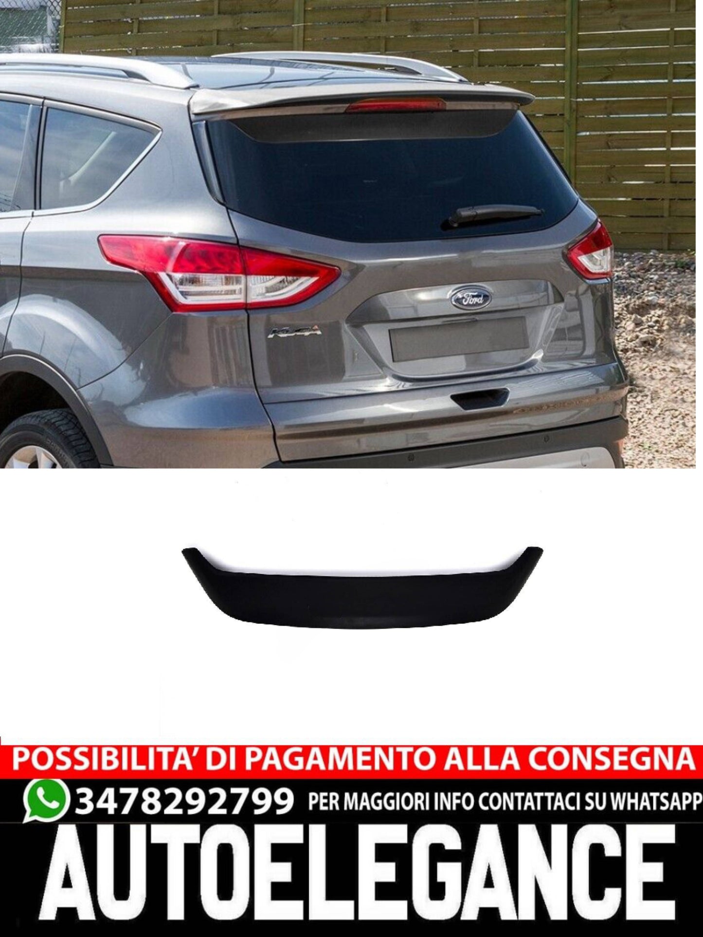 SPOILER adatto per Ford Kuga Escape MK2 2013-2019