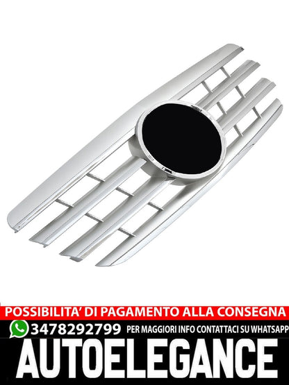 Griglia sportiva per Mercedes W210 S210 E 1999-2002 cromata argento AMG LOOK