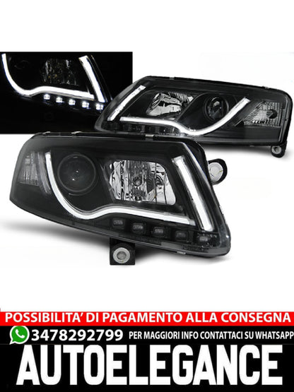 BLACK HEADLIGHT TUBE SUITABLE FOR AUDI A6 C6 04.04-08 
