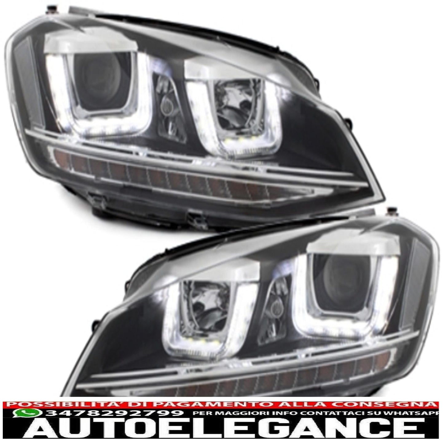 3d led drl r-look headlight assembly with grill suitable for vw golf 7 vii (2012-2017) silver r-line look 