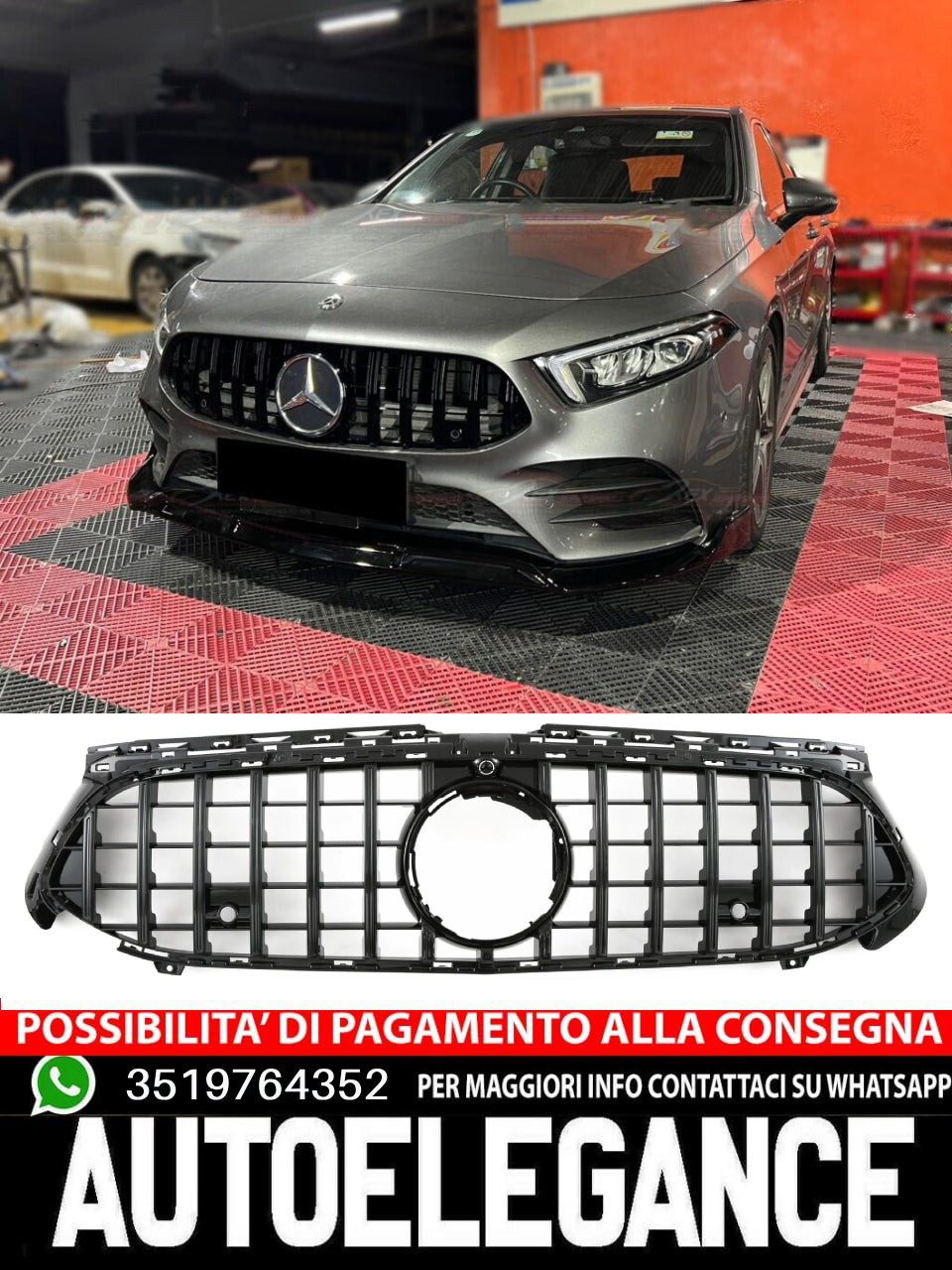 Griglia sportiva per Mercedes W177 V177 Classe A PANAMERICANA AMG OPTIK 2023+