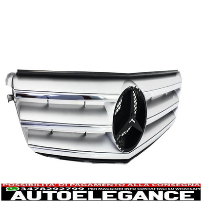 griglia anteriore adatta per mercedes benz classe c w204 s204 limousine station wagon (2007-2014) avangarde cromata e argento