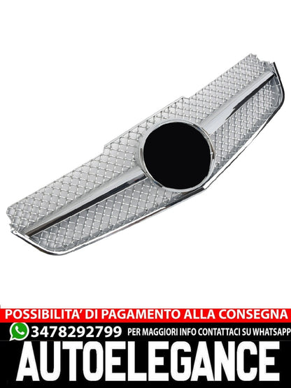 Griglia sportiva per Mercedes W207 E Coupe Cabrio argento cromato AMG LOOK
